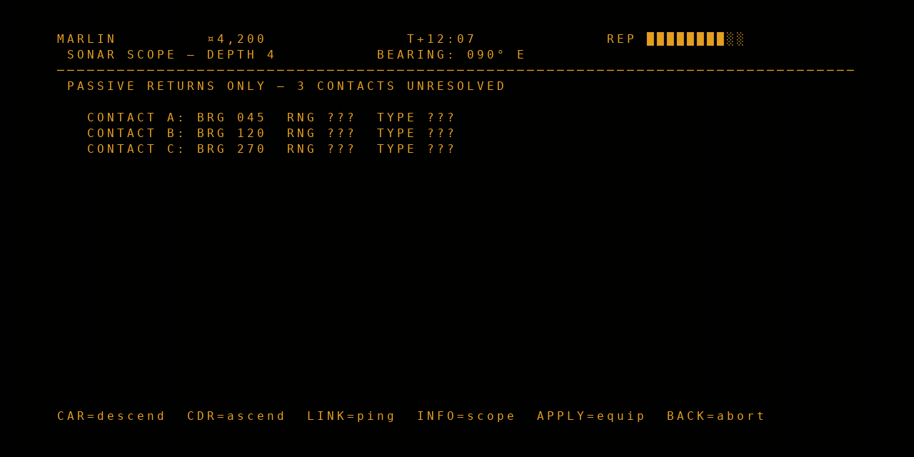 DEPTHCHARGE gameplay screen